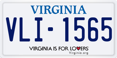 VA license plate VLI1565