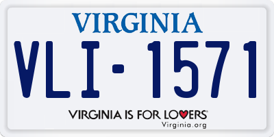 VA license plate VLI1571