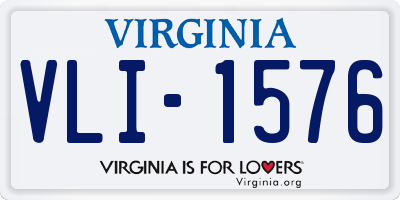 VA license plate VLI1576