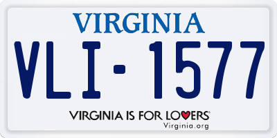 VA license plate VLI1577
