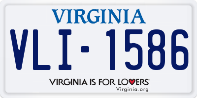 VA license plate VLI1586