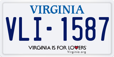 VA license plate VLI1587