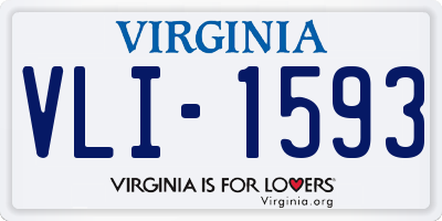 VA license plate VLI1593