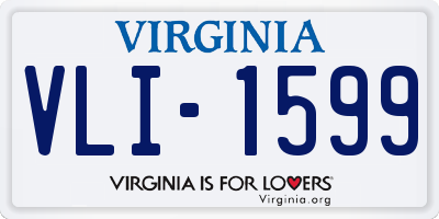 VA license plate VLI1599