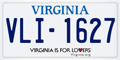 VA license plate VLI1627