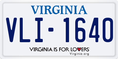 VA license plate VLI1640