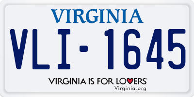 VA license plate VLI1645