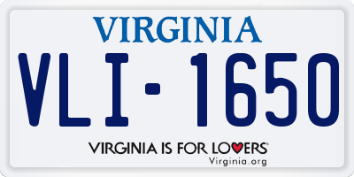 VA license plate VLI1650