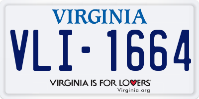 VA license plate VLI1664
