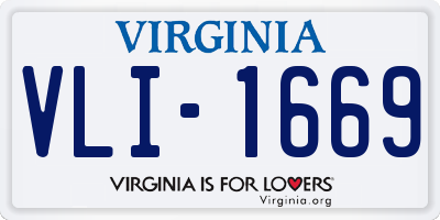 VA license plate VLI1669
