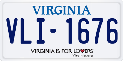 VA license plate VLI1676