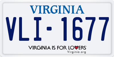 VA license plate VLI1677
