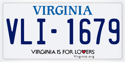 VA license plate VLI1679