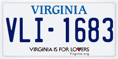 VA license plate VLI1683