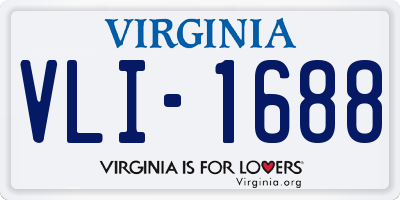 VA license plate VLI1688