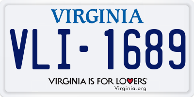 VA license plate VLI1689