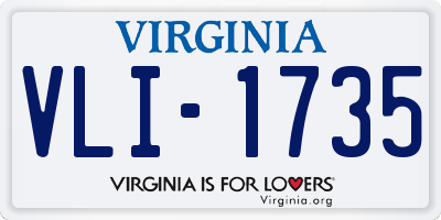 VA license plate VLI1735