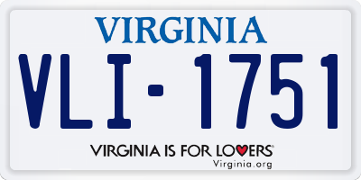 VA license plate VLI1751