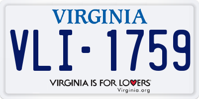 VA license plate VLI1759
