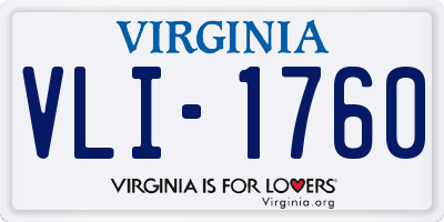 VA license plate VLI1760