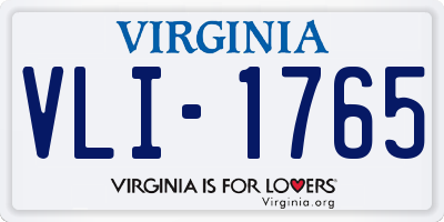 VA license plate VLI1765