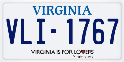 VA license plate VLI1767