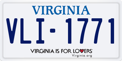 VA license plate VLI1771