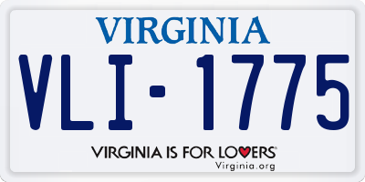VA license plate VLI1775