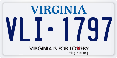 VA license plate VLI1797