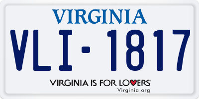 VA license plate VLI1817