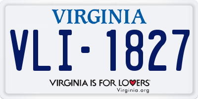 VA license plate VLI1827