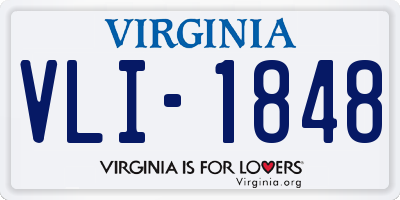 VA license plate VLI1848