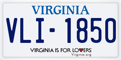 VA license plate VLI1850