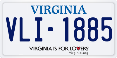 VA license plate VLI1885