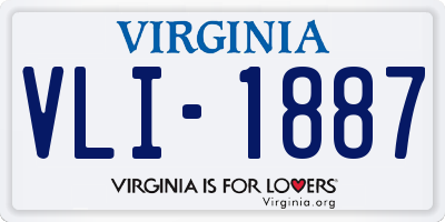 VA license plate VLI1887
