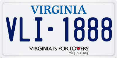 VA license plate VLI1888