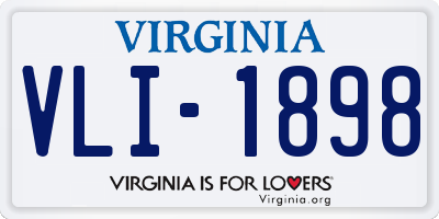 VA license plate VLI1898