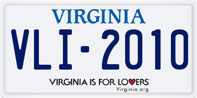 VA license plate VLI2010