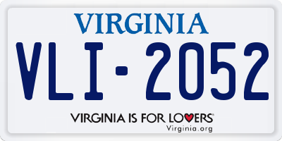 VA license plate VLI2052