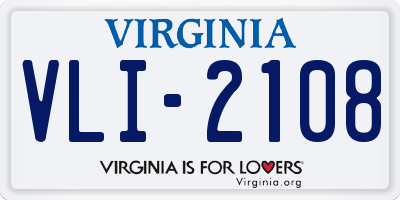 VA license plate VLI2108
