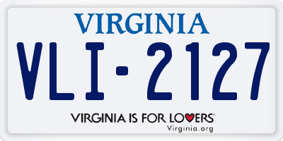 VA license plate VLI2127