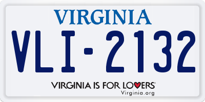 VA license plate VLI2132