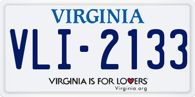VA license plate VLI2133