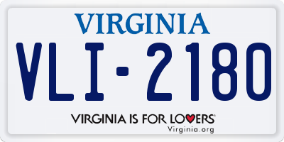 VA license plate VLI2180