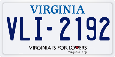 VA license plate VLI2192