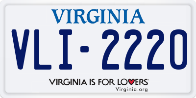 VA license plate VLI2220