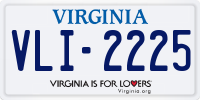 VA license plate VLI2225