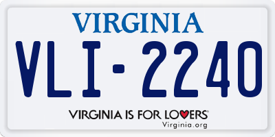 VA license plate VLI2240