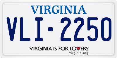 VA license plate VLI2250