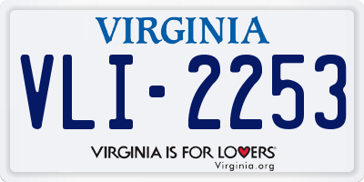 VA license plate VLI2253